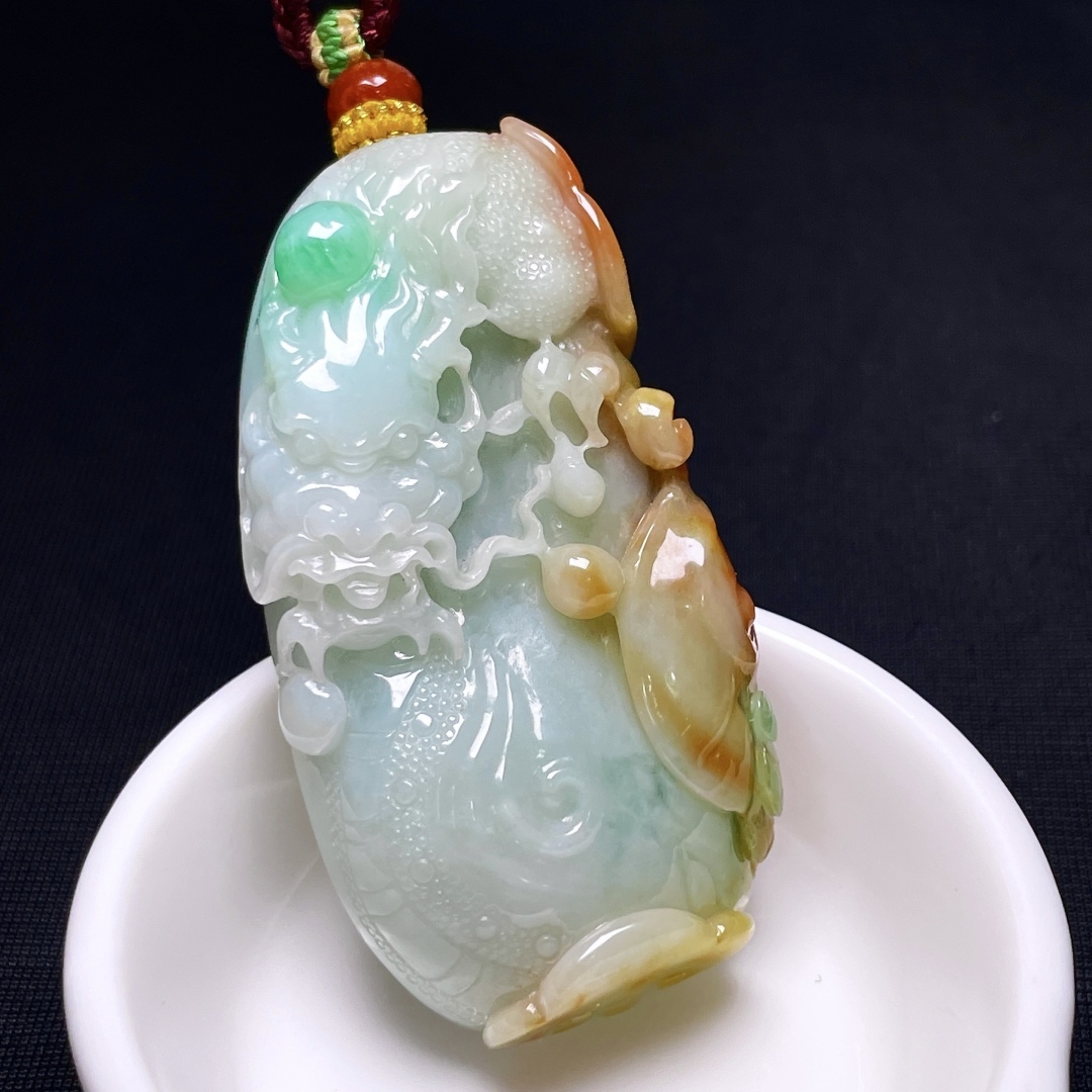 1015436 翡翠龍牌吊墜