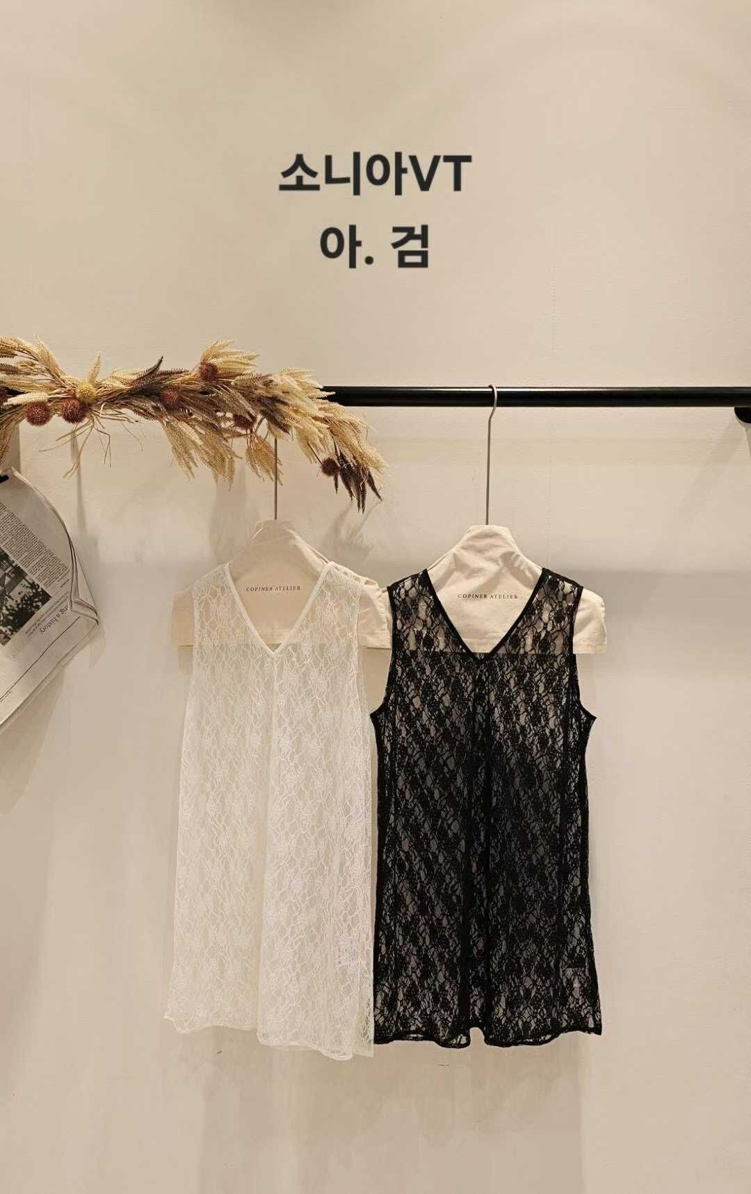 CP5107 搭配好物V領蕾絲長背心