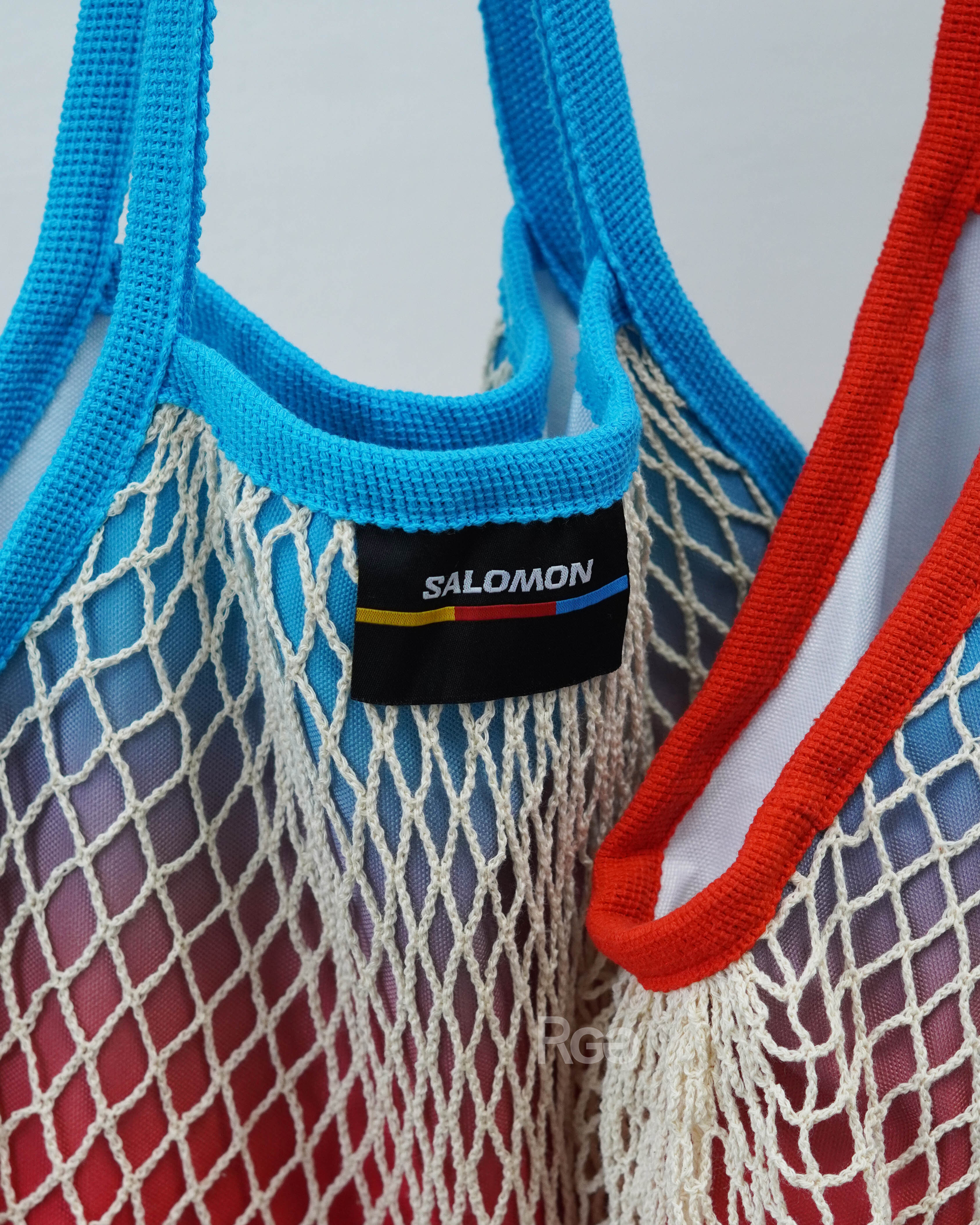 Salomon mesh tote bag 漸層網袋托特包 藍(小) 細節照