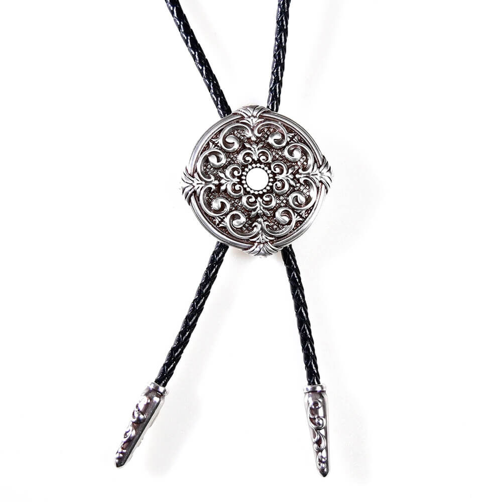 雲漾捲紋 真皮皮繩 保羅領帶/Bolo Tie/美式領帶 - 新品