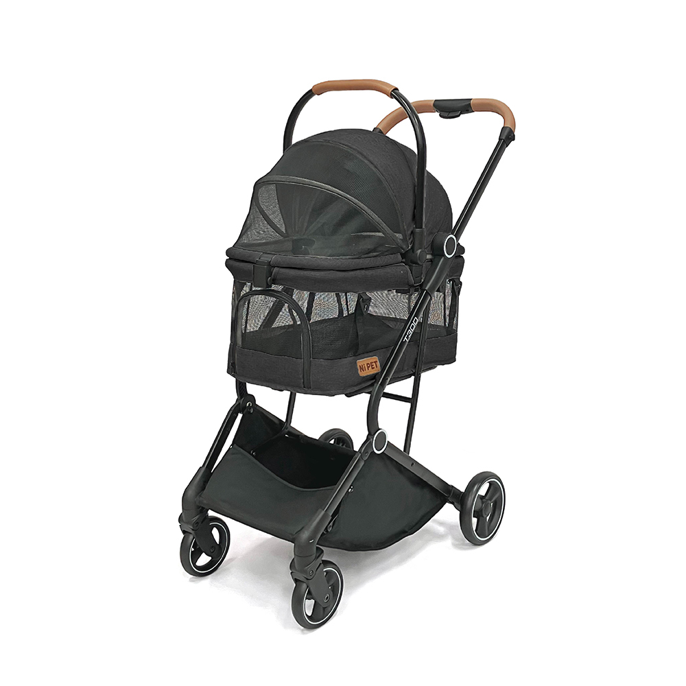 【Ni Pet】T300 Plus 分離式寵物推車網布板-曜石黑