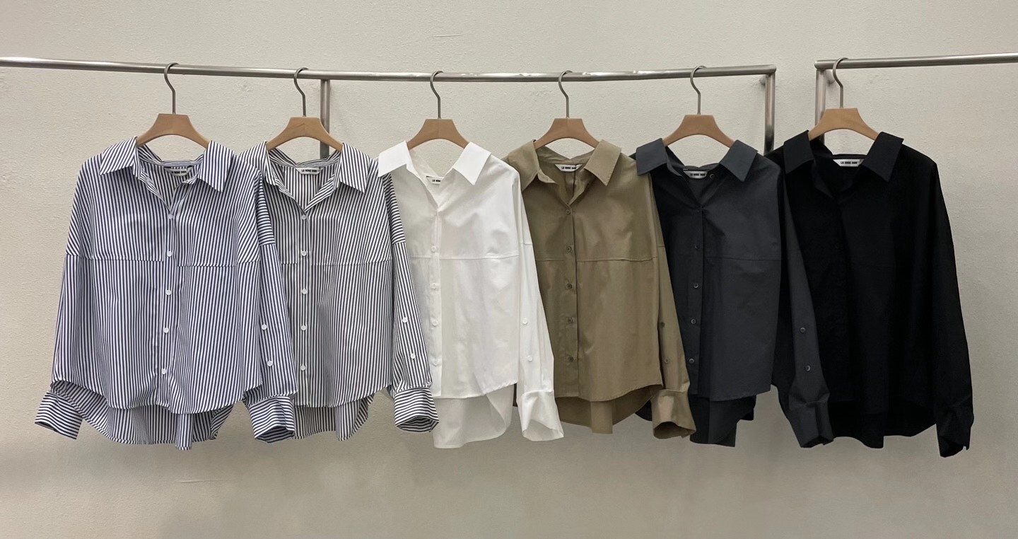 LA5120 弧形下擺排扣翻領恤衫