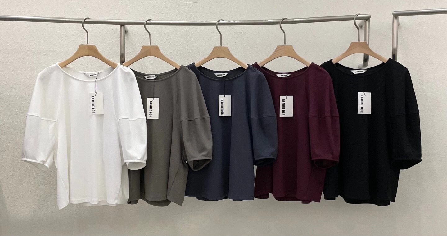 LA5121 中長泡泡袖圓領上衣