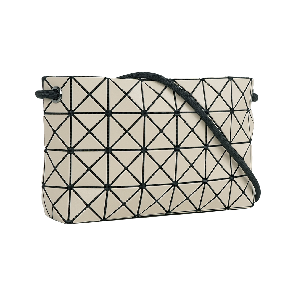 【ISSEY MIYAKE三宅一生】Loop Matte 霧面拉鍊肩背/斜背包(灰褐色)