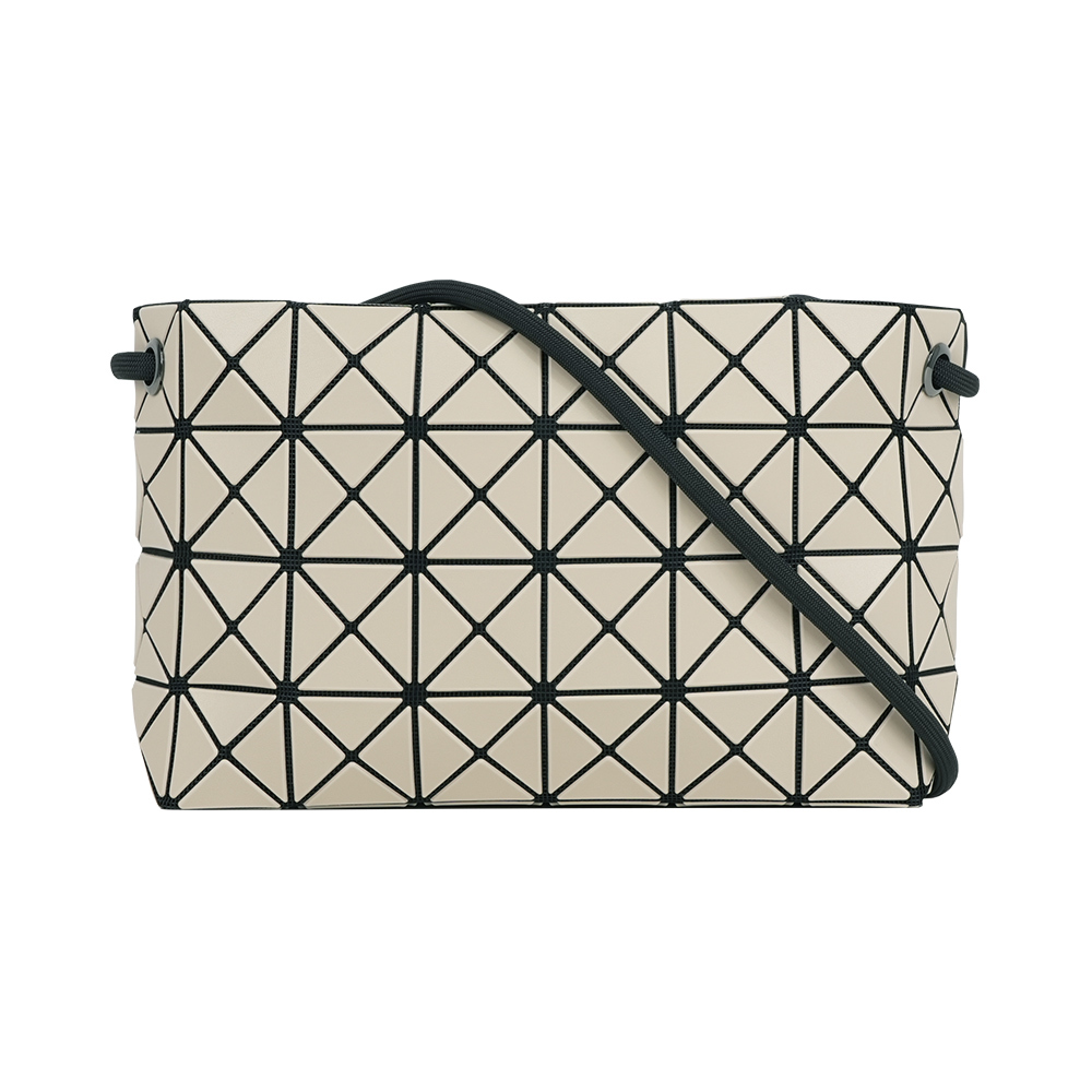 【ISSEY MIYAKE三宅一生】Loop Matte 霧面拉鍊肩背/斜背包(灰褐色)