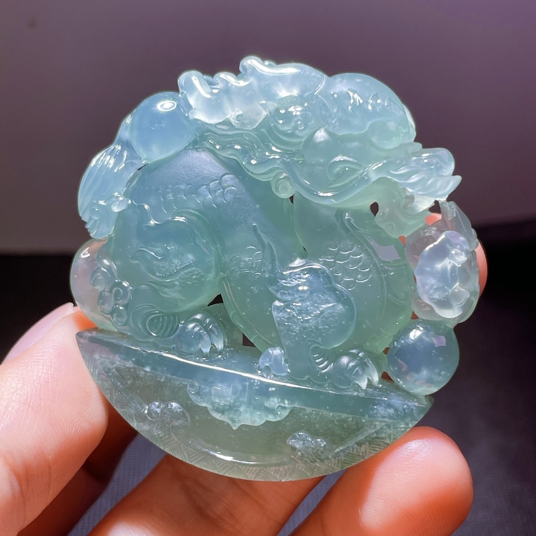 1015440 翡翠麒麟吊墜