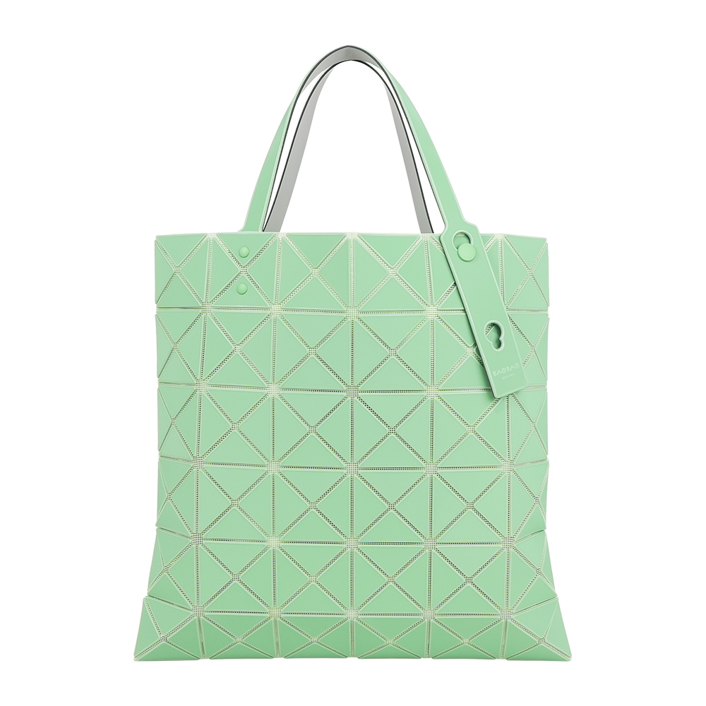 【ISSEY MIYAKE三宅一生】BAO BAO LUCENT 6x6 霧面雙色托特包(淺綠色/綠色)