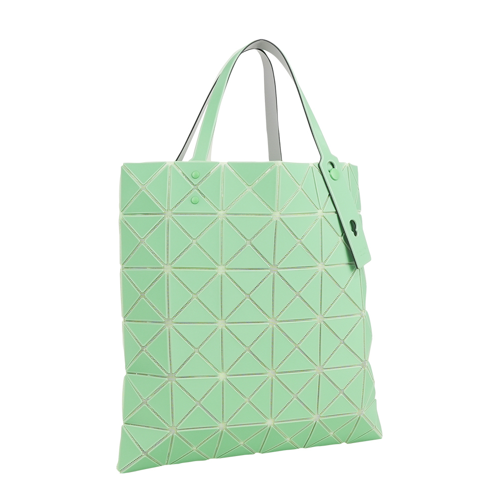 【ISSEY MIYAKE三宅一生】BAO BAO LUCENT 6x6 霧面雙色托特包(淺綠色/綠色)