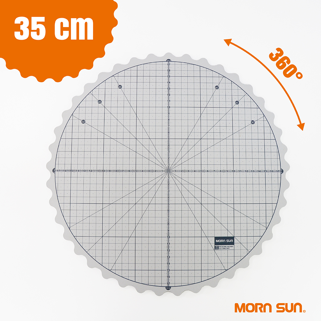 【35cm / 14英吋撥動式旋轉切割墊】專利設計 拼布旋轉切割墊 台灣製  墊板