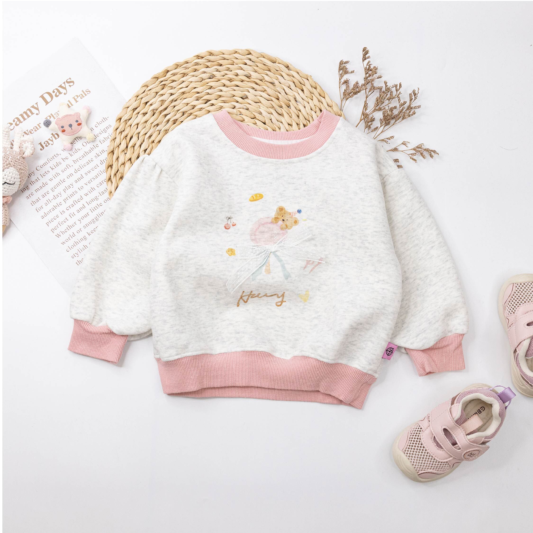 【H55142】甜甜棒棒糖小熊上衣