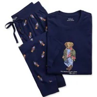 [S] PRL POLO RALPH LAUREN CRUISE NAVY WITH TAHITI BEAR JOGGER PAJAMA SET, PKB1F2-A527 (SRL216)