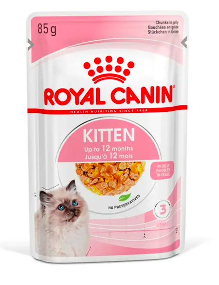 Royal Canin - 幼貓濕糧 - 幼貓營養主食濕糧 (啫喱) 85G (12包)