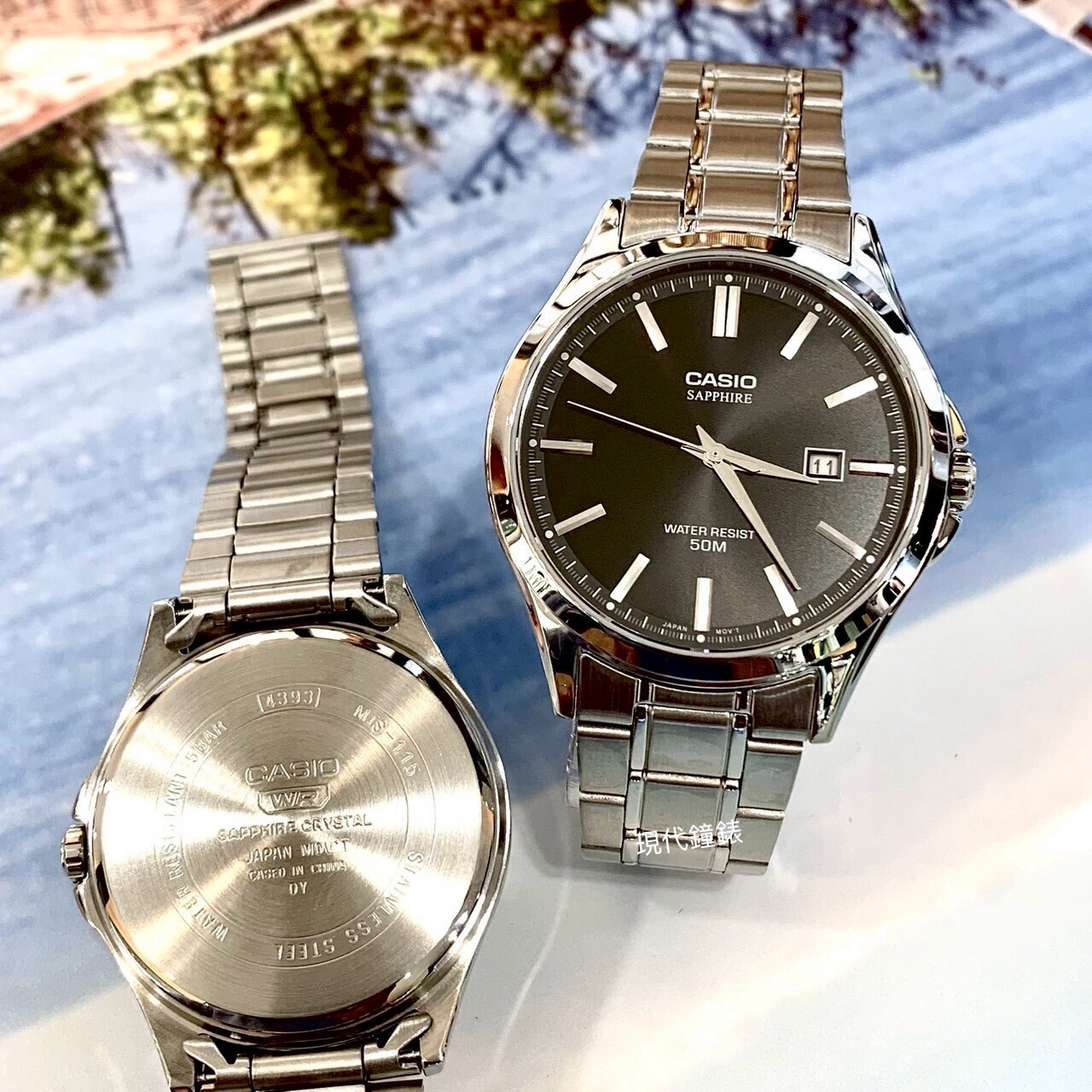 【CASIO 卡西歐】藍寶石水晶玻璃石英錶MTS-115D-1A  41.3mm 現代鐘錶