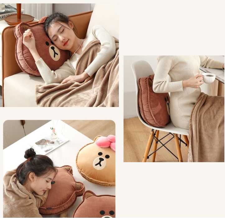LINE FRIENDS  公仔毛絨抱枕 |攬枕-Brown