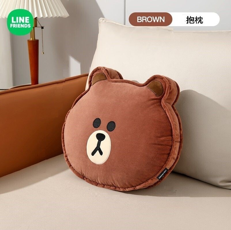 LINE FRIENDS  公仔毛絨抱枕 |攬枕-Brown