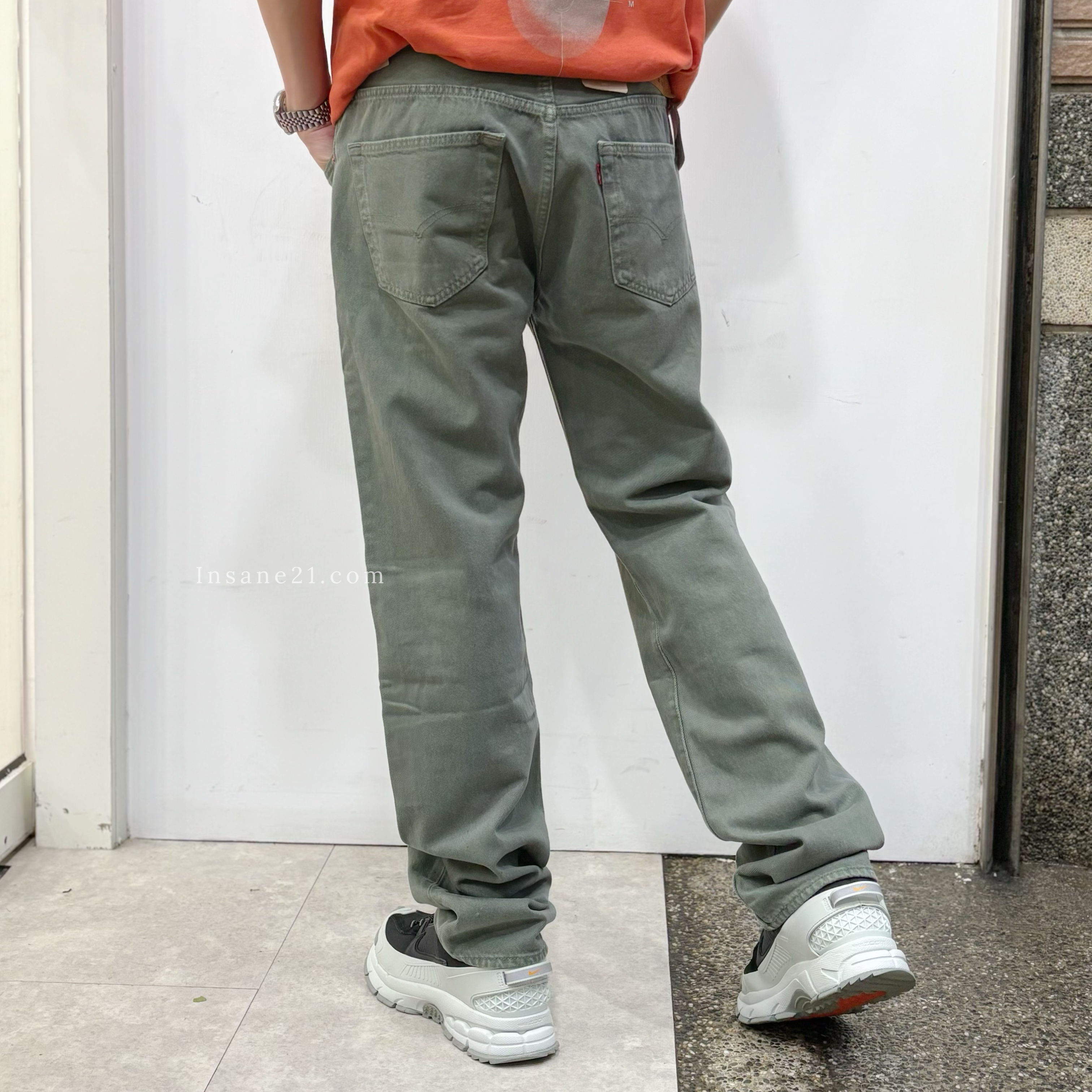 LEVI'S 501 ORIGINAL STRAIGHT JEANS 橄欖綠 牛仔褲 直筒 褲子