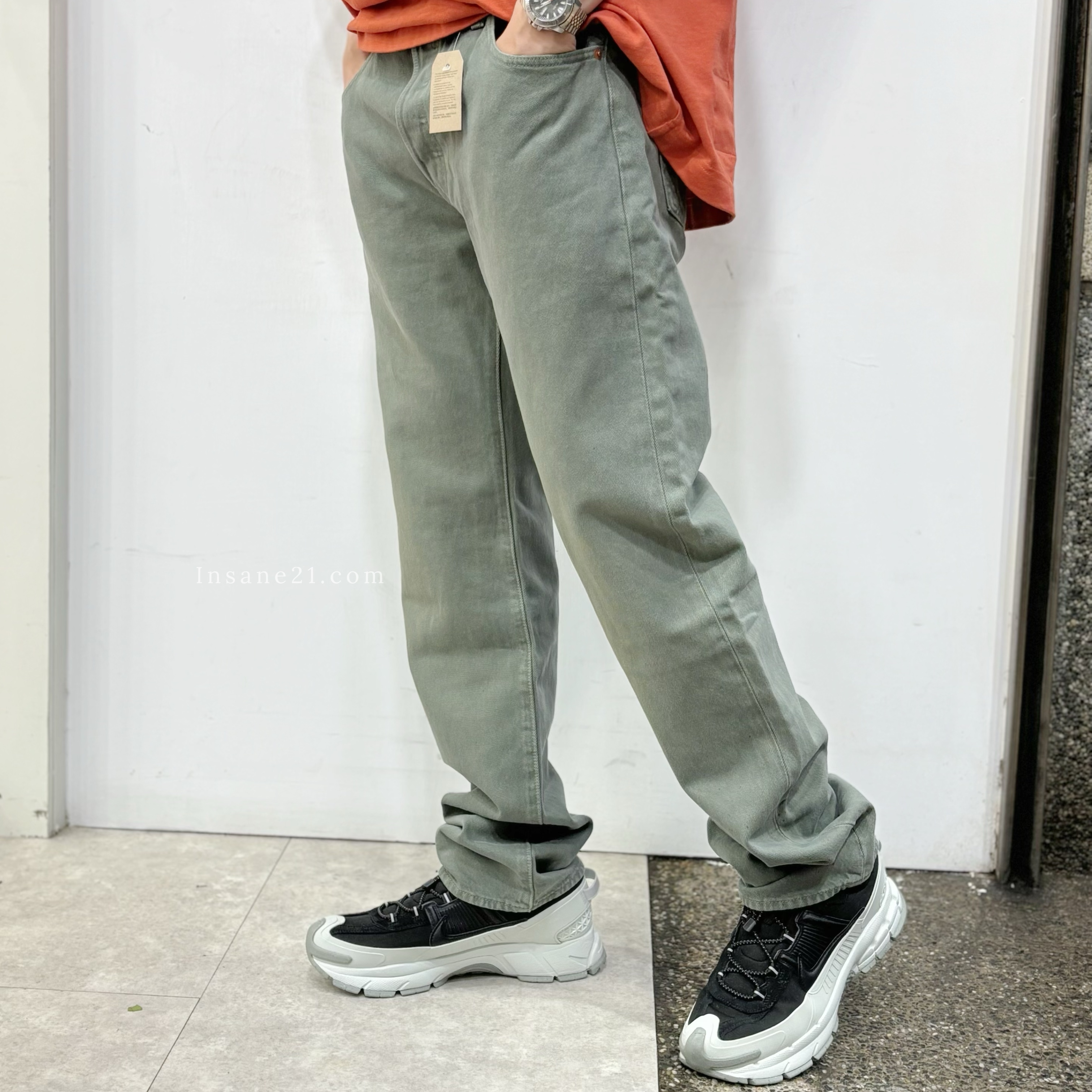 LEVI'S 501 ORIGINAL STRAIGHT JEANS 橄欖綠 牛仔褲 直筒 褲子