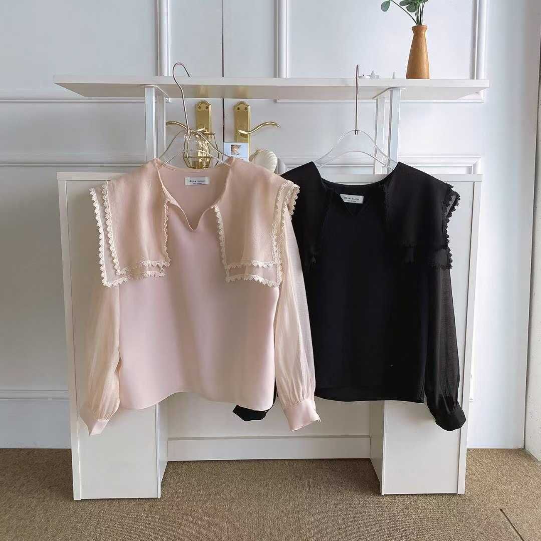 BR5124 花邊水手領燈籠袖上衣