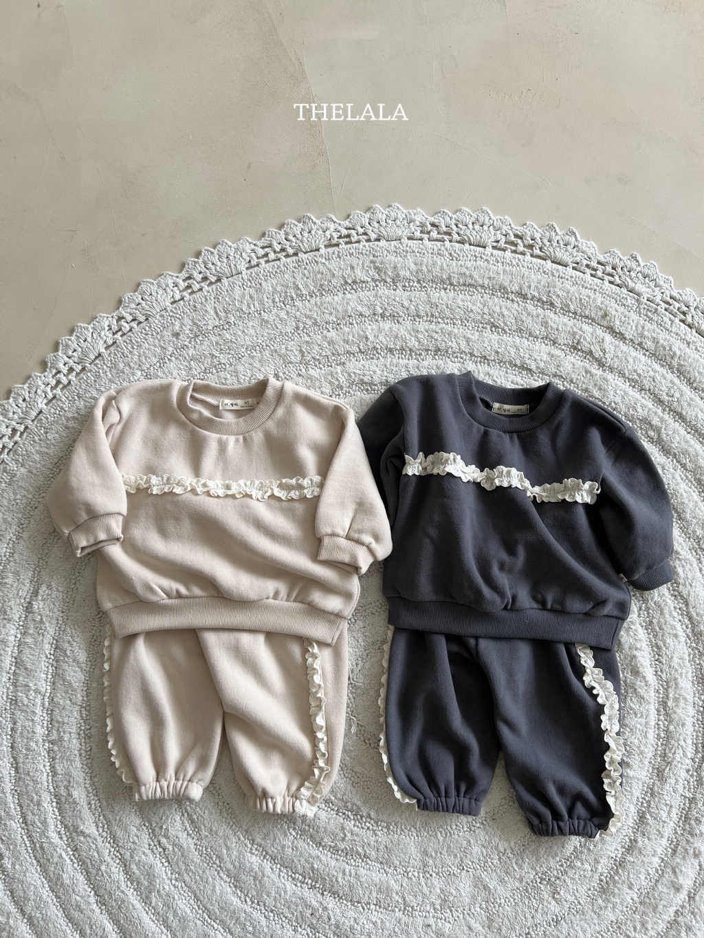 韓國🇰🇷The Lala 花邊大學T套裝(XS-XL)