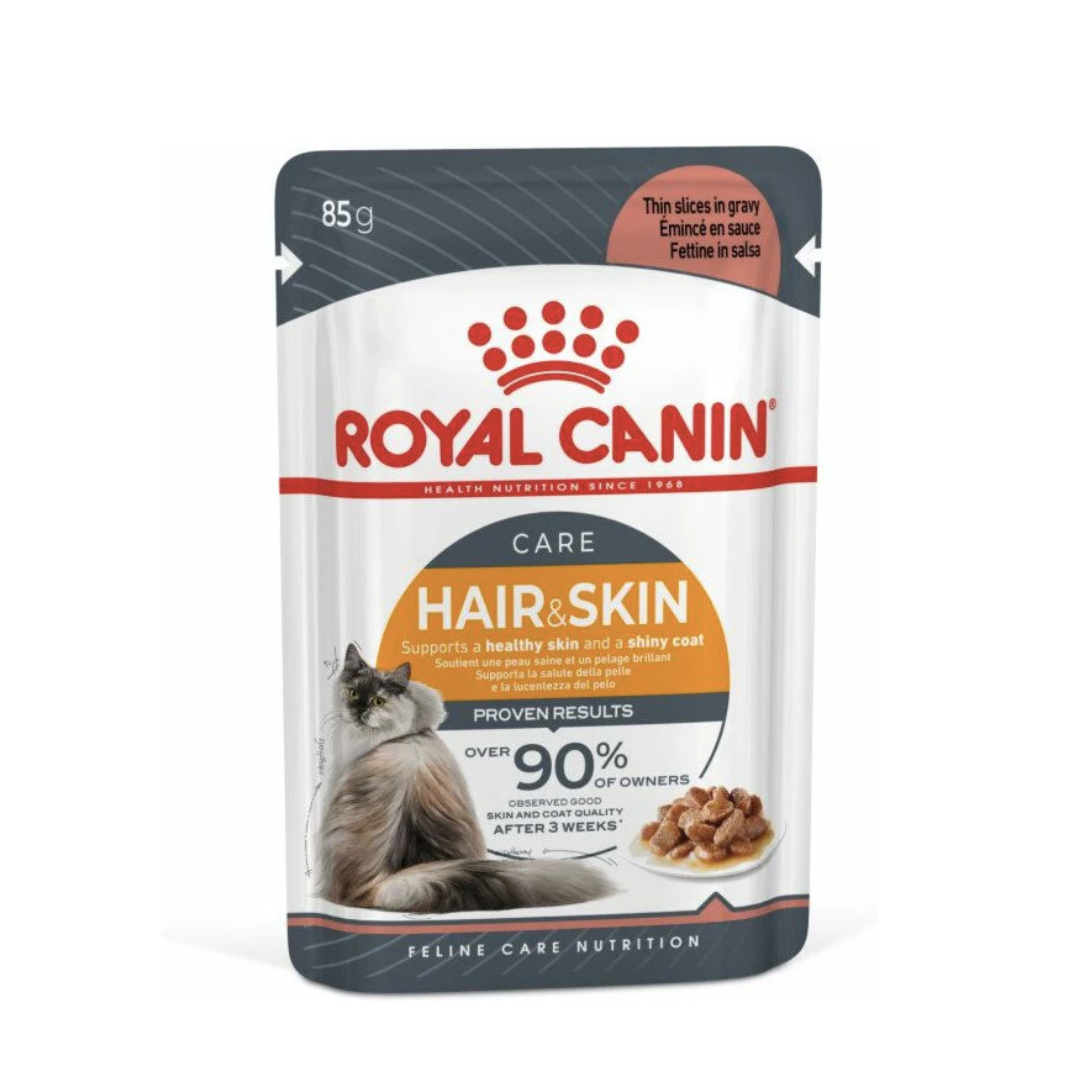 Royal Canin - 成貓亮毛及皮膚加護主食濕糧（肉汁）85G x12包