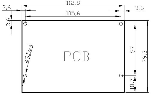 工業電子丙級,音樂盒套件包,尺寸圖