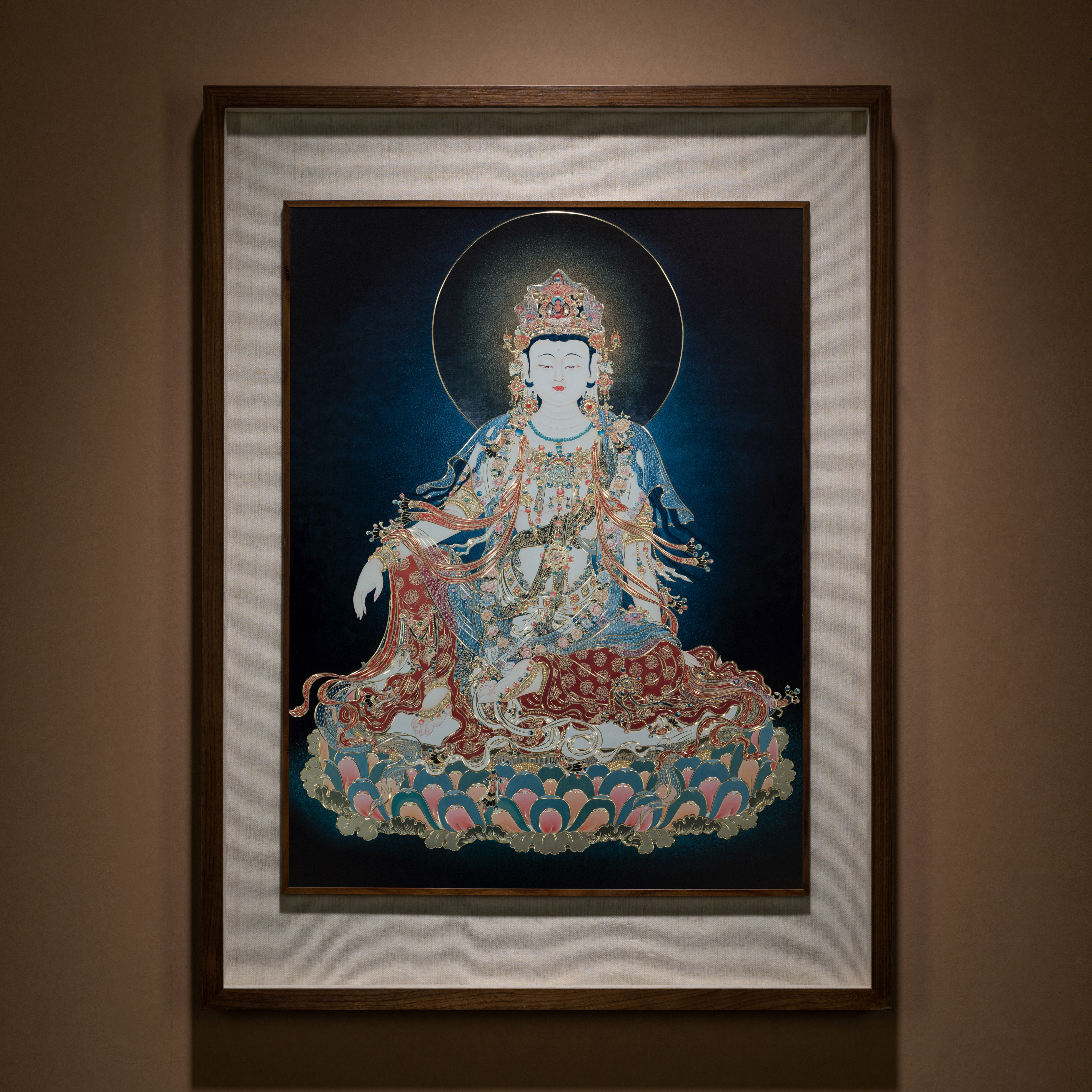 水月觀音(銅雕畫)