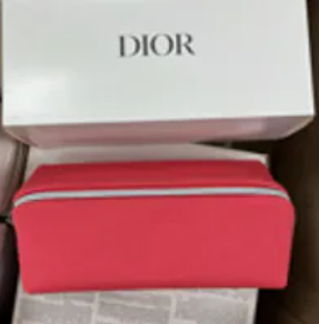 [S] LUXURY PARFUM DIOR SMALL POUCH COSMETIC BAG CD LOGO PENCIL CASE - MAKEUP BAG AND PEN BAG, SZZ821 (SZZ821)