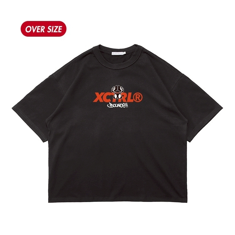 XCTRL® x BOUNCE  大阪秋達摩龍寬版短T-黑