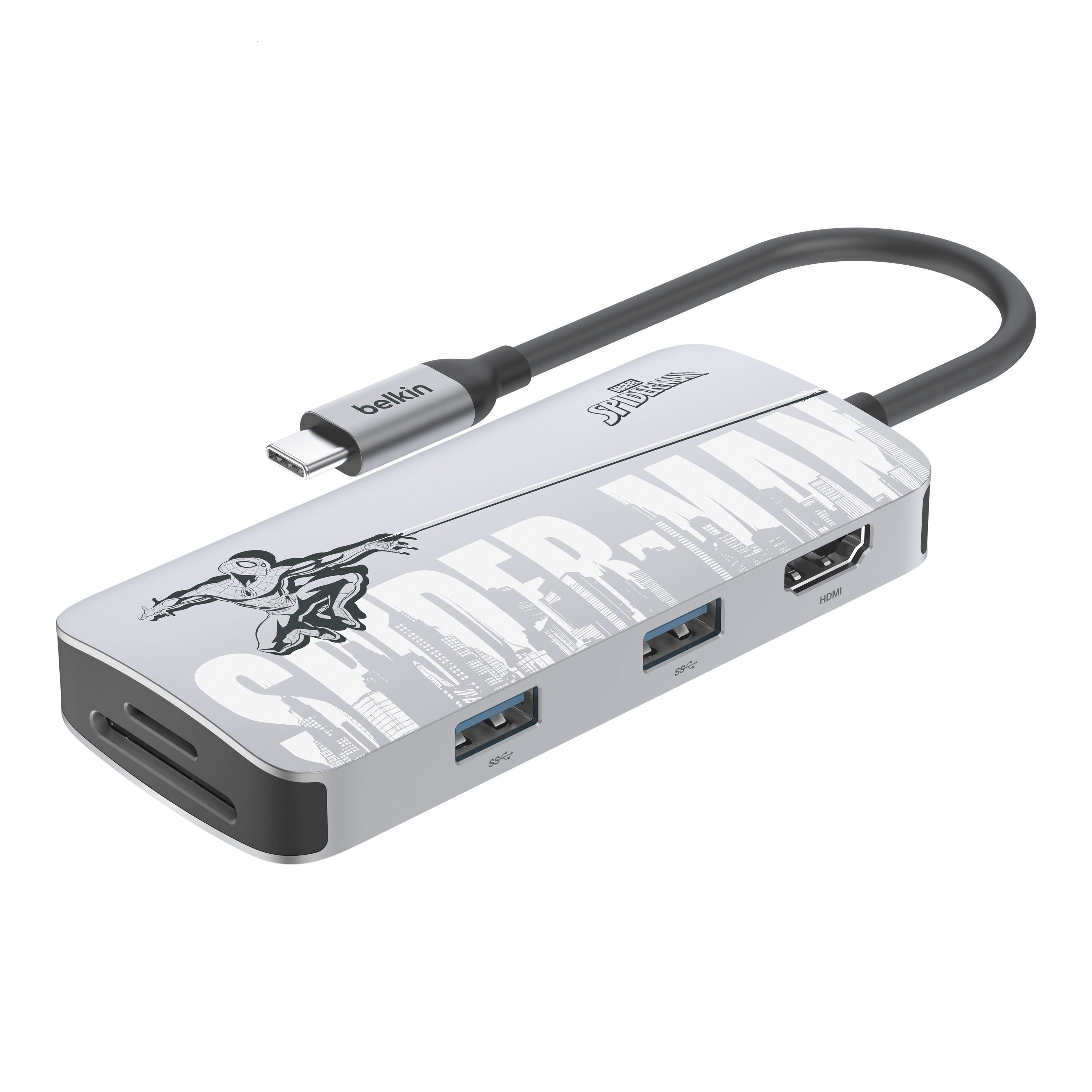 Connect USB-C 5-in-1 Multiport Hub Adapter (Spider-Man, Marvel Collection) [AVC007]