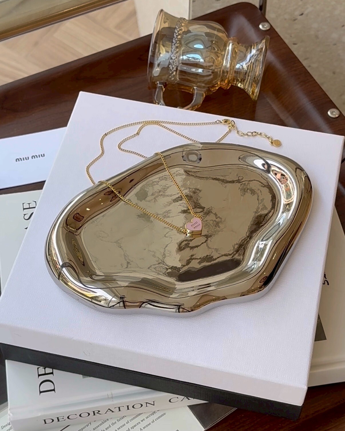 MIUMIU｜粉色愛心項鍊