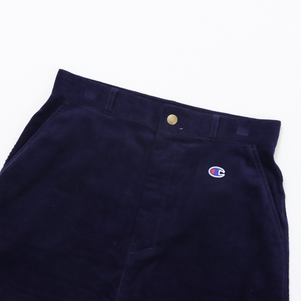 女款-CASUAL 燈芯絨A字短裙-深藍色（CW-C207-395）