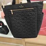 [S] KATE SPADE BLACK KK161 SPADE FLOWER MD CONV BACKPACK, 196021593222 (SKS1697)