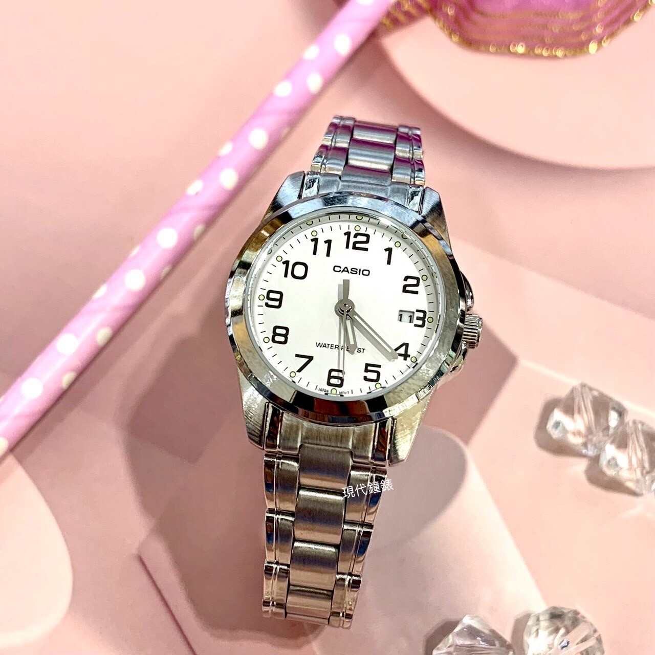 【CASIO 卡西歐】數字小女錶LTP-1215A-7B2 28mm 現代鐘錶