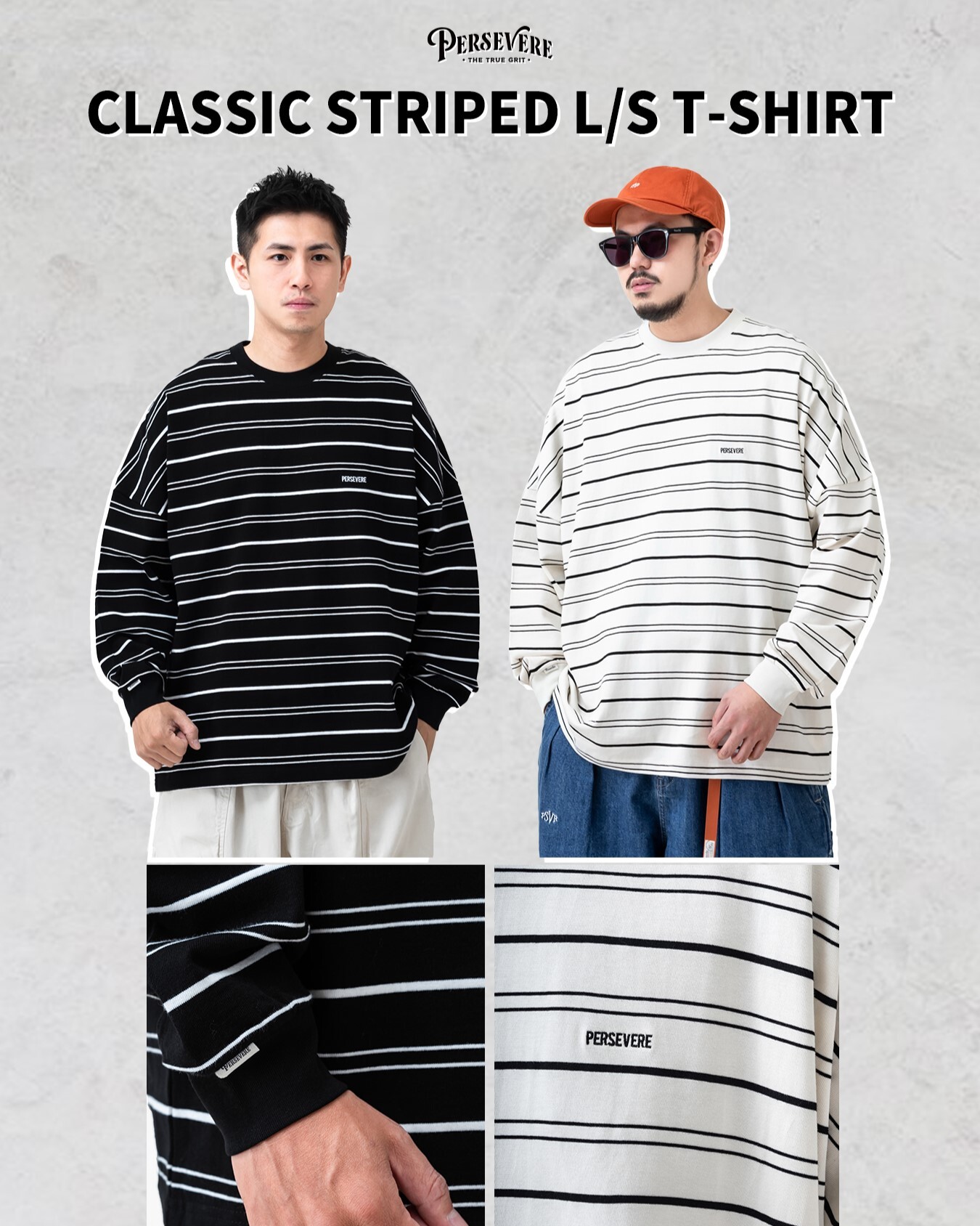 Persevere Classic Striped L/S T-shirt 條紋 長袖 兩色