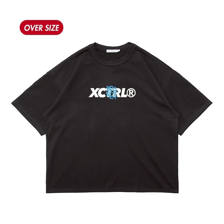 XCTRL® x BOUNCE  北海道冬達摩龍寬版短T-黑