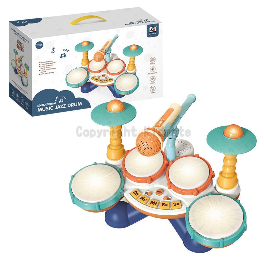 《 KIDMATE 》  益智音樂爵士鼓(混色)