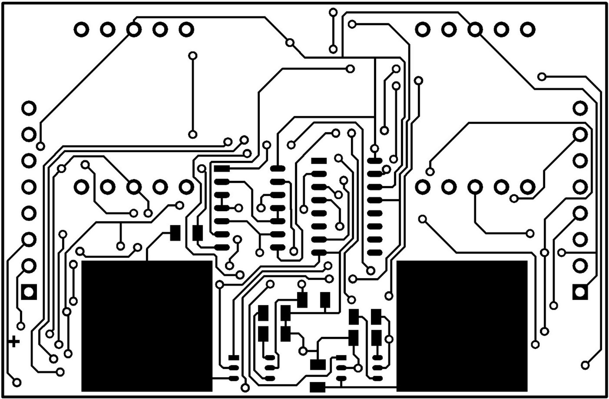 工業電子丙級,音樂盒套件包,觸控子電路板正面(Top)佈線圖
