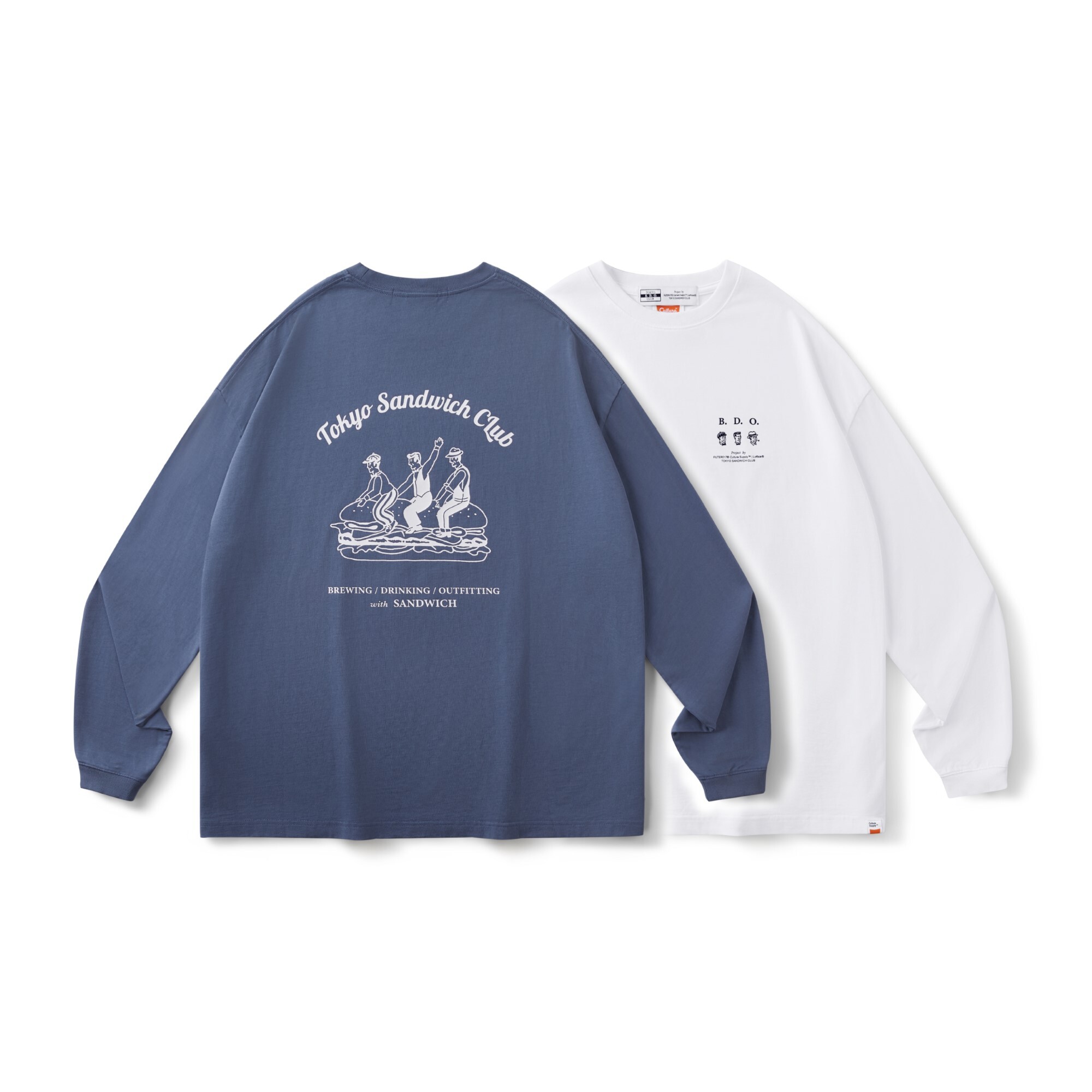 【現貨】FILTER017® Culture Supply™ TOKYO SANDWICH CLUB B.D.O. SERIES Culture Man Long Sleeves Tee 三明治騎士⻑T