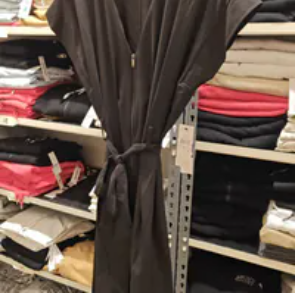 [S] DKNY BLACK COMMUTER FIT & FLARE ZIP-FRONT DRESS, DD51AL61-BLK [FINAL SALE] (SD1569)