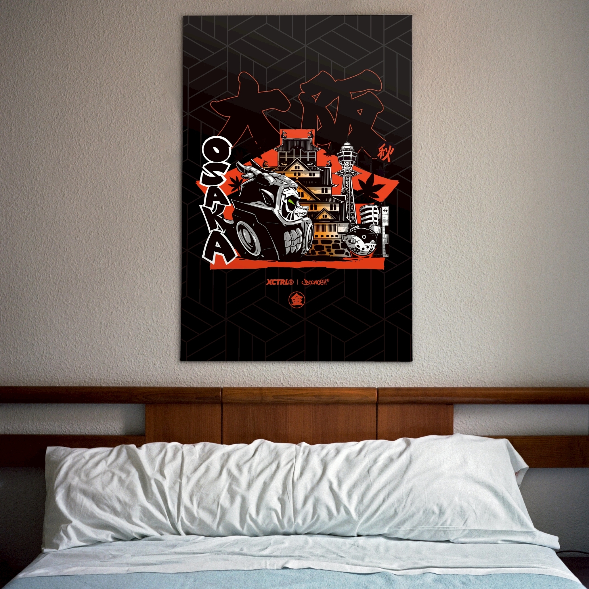 XCTRL® x BOUNCE  大阪秋達摩龍掛畫