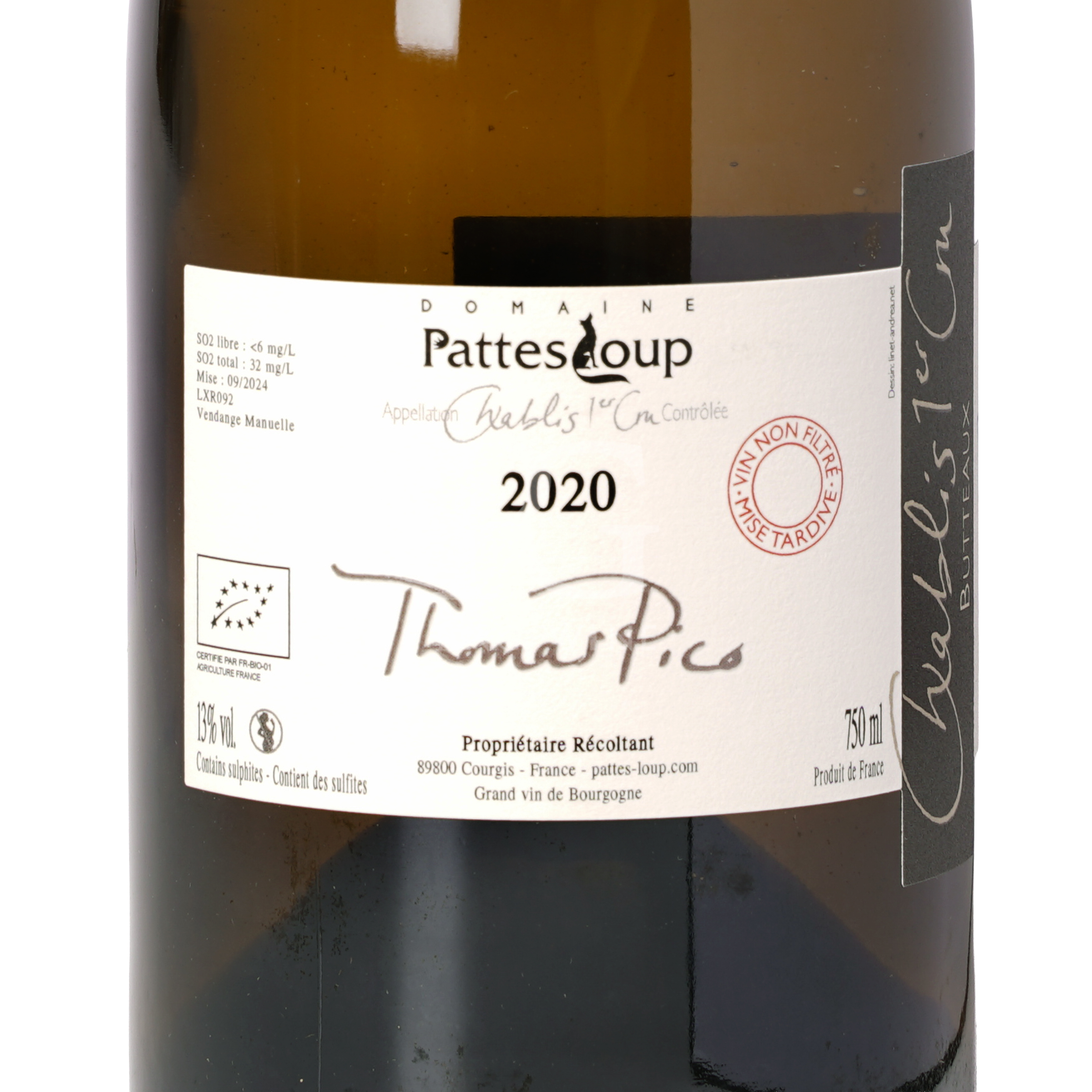 Pattes Loup Chablis 1er Cru Butteaux 2020