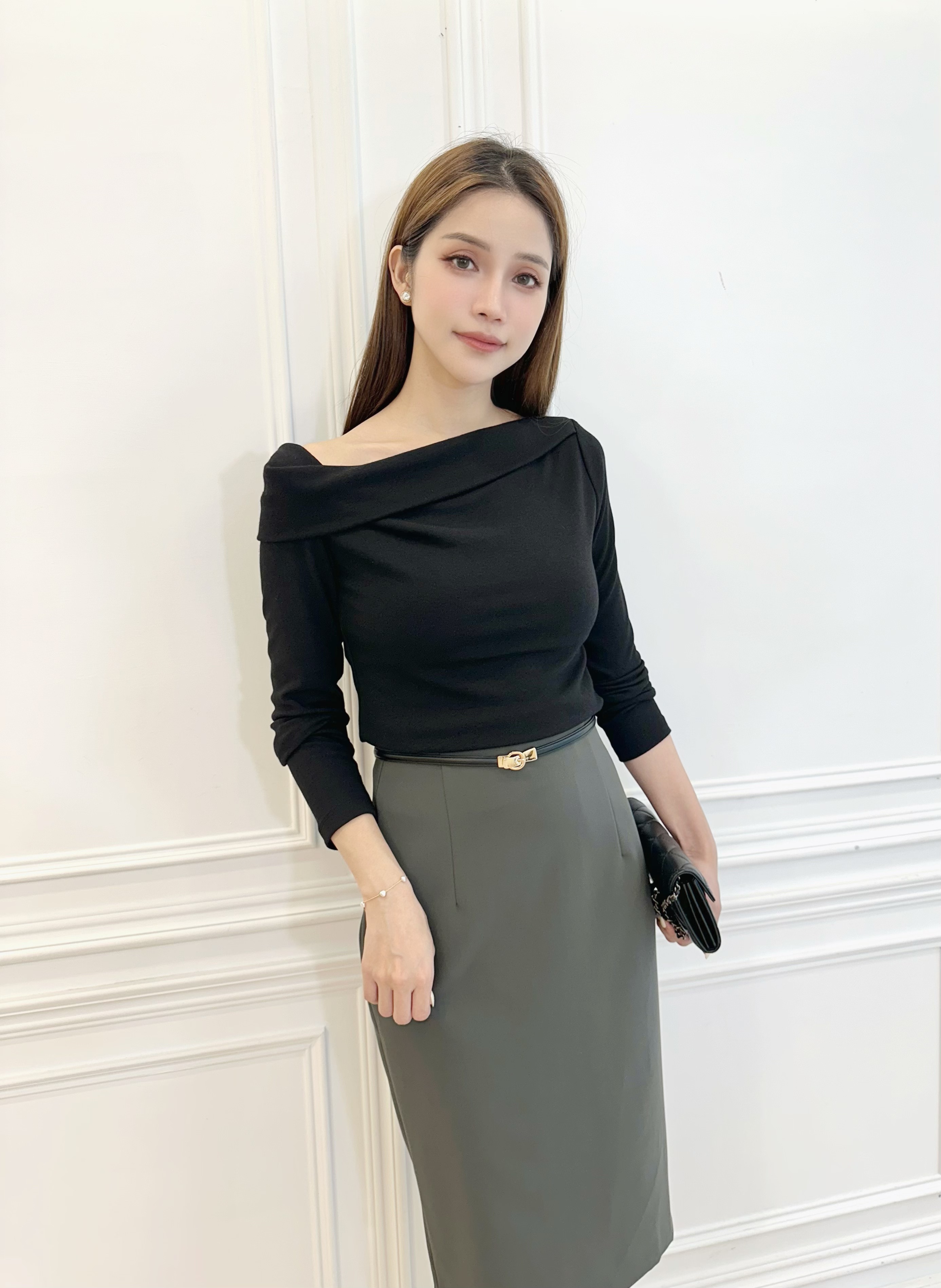 (經典必備!)秋冬10色窄裙-深綠