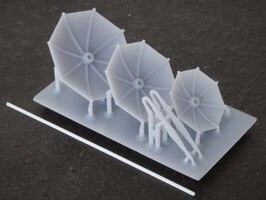 梅桜堂 AC-027-83U 1/83 雨傘組.套件.未塗裝