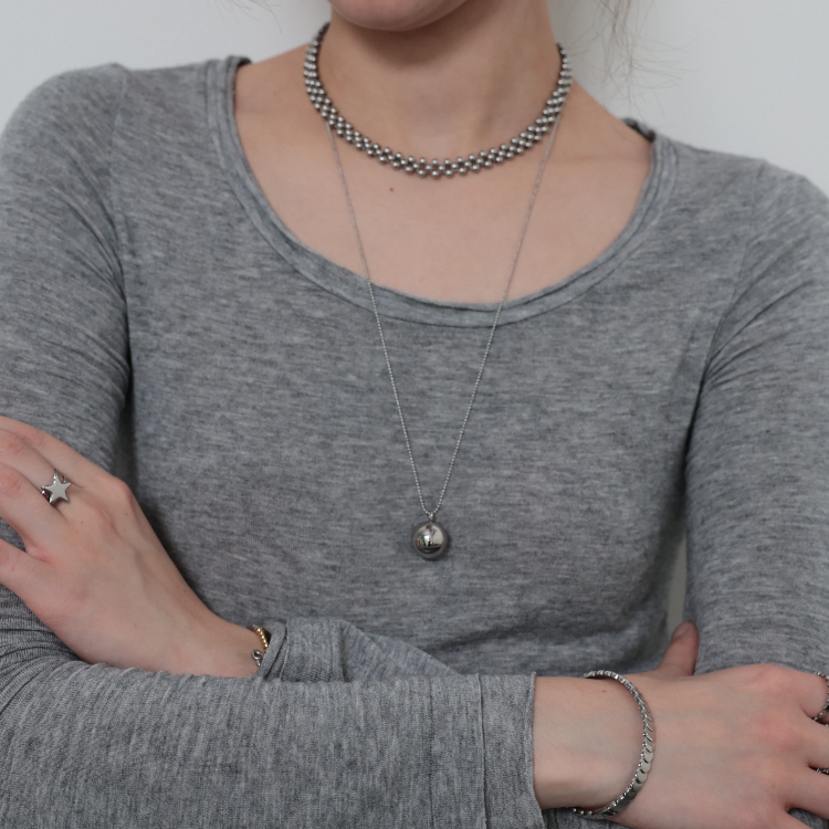 OUS Orb Necklace 留白長鍊 銀