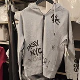 [S] DKNY PEARL HGR GREY NYC HOODIE JACKET, DP5J9540-PLG [FINAL SALE] (SD1570)
