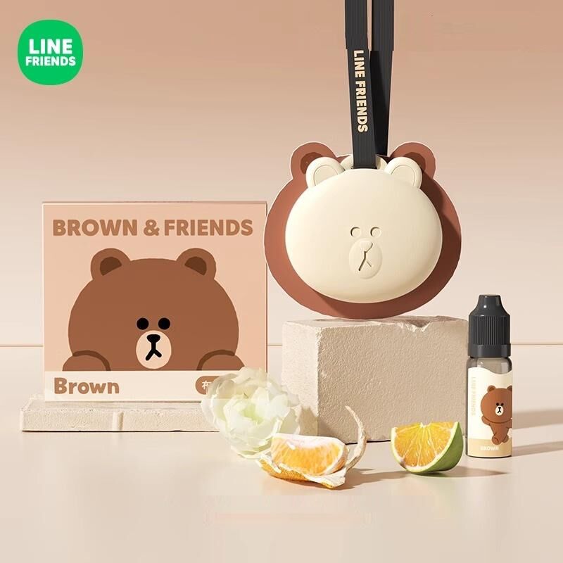 LINE FRIENDS  - 內持久香薰擴香石  (青檸柑橘) 石膏香薰|Brown