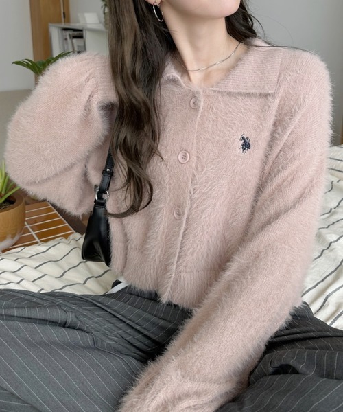 🇯🇵日本新年折扣 25秋冬 U.S. POLO ASSN 翻領毛絨感 針織上衣