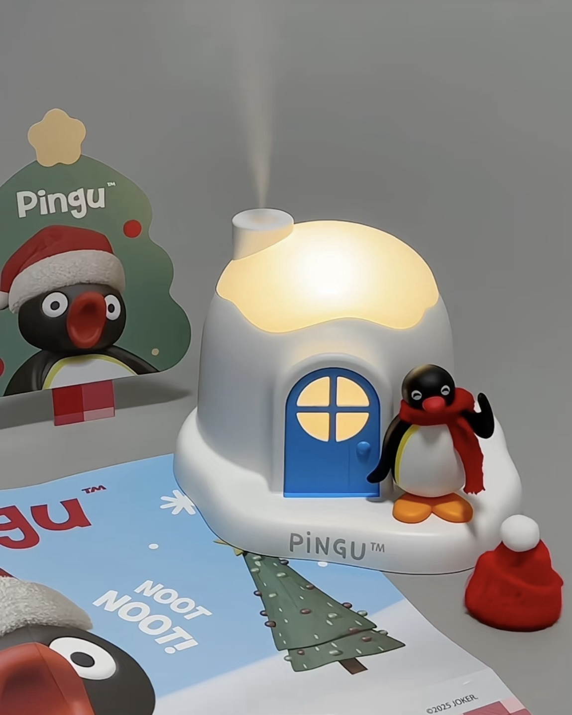 <正版授權>PINGU 企鵝家族 雪屋造型 攜帶式加濕器 擴香機