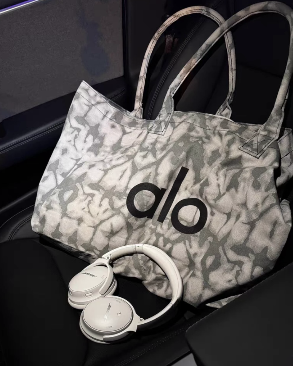 ALO 大號托特包 手提包 灰白色 購物必備