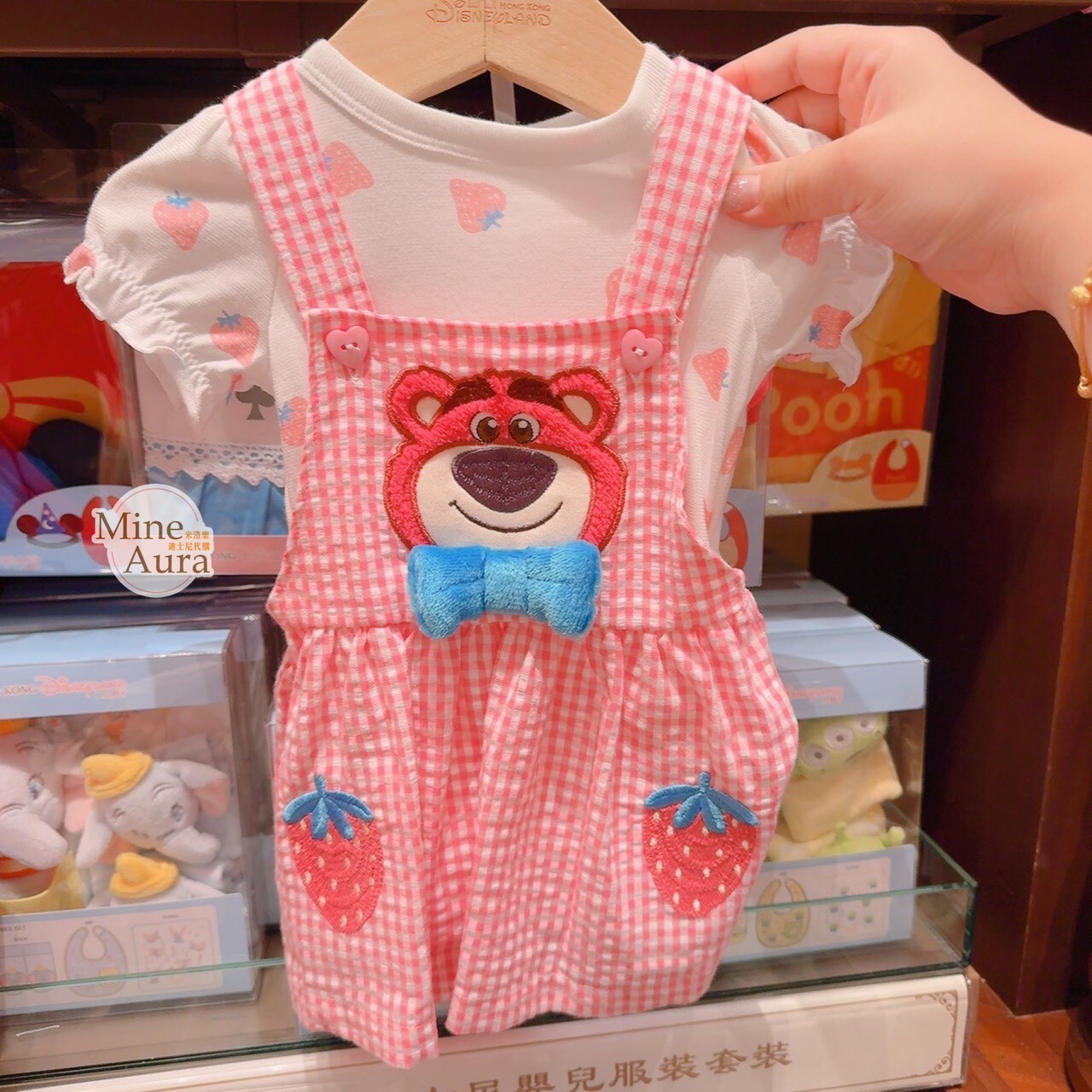 熊抱哥 Lotso 嬰兒 吊帶裙+包屁衣 玩具總動員 Toy Story -香港迪士尼樂園